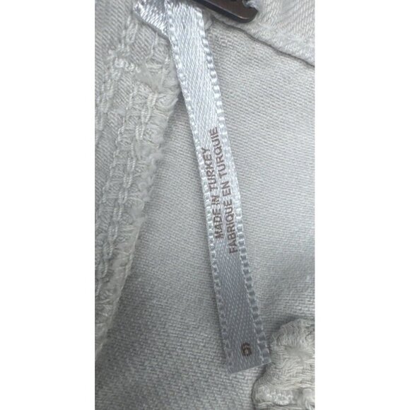 Free People Womens Cream Tofu Slouch Cargo Baggy Pants Button Cuff Sz 6 - Picture 10 of 16